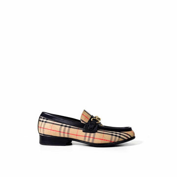 BURBERRY Frauen Morley House Check Link Loafer Beige Schwarz 156930204