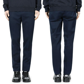 BRUNELLO CUCINELLI メンズ スリムフィット コットン ガバディン パンツ (ネイビー) M252DI1770 C2517 129774310