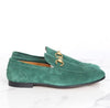 Gucci Suede Loafer Green 6.5(255) 156932102 [P]