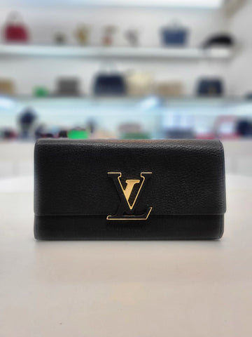 LOUIS VUITTON Kapitän Tournon Leder Geldbörse M61248 156932628