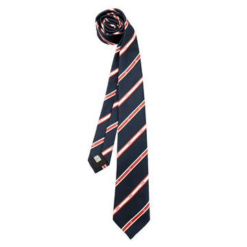 DIOR CLUB Streifen Seidenkrawatte navy blau rot weiß (61C1047B6020 C583) 156933188