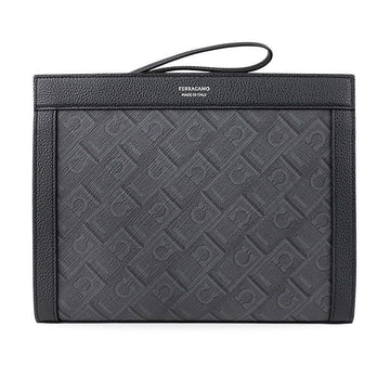 SALVATORE FERRAGAMO モノグラムストラップクラッチバッグ 155331493