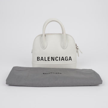 Balenciaga XXS Size White Leather Build Top Handle Tote Bag 156721677