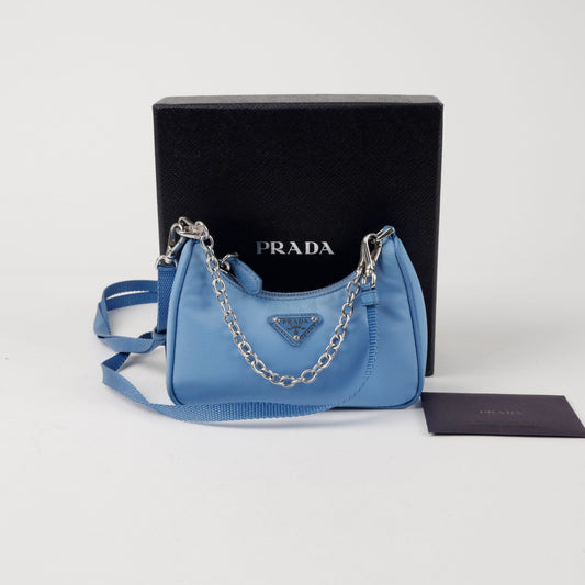 Prada 1TT122 Hobo Mini Shoulder Crossbody Bag 156487255