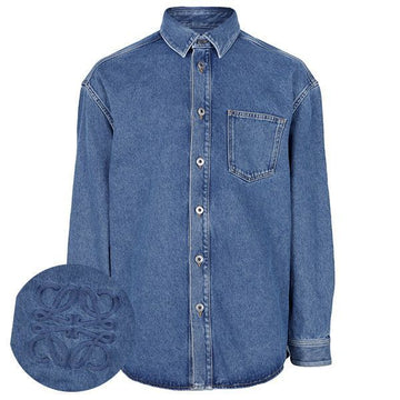 Loewe Mid Blue Anagram Denim Overshirt 26SS H526Y1DW27 5475 156930030