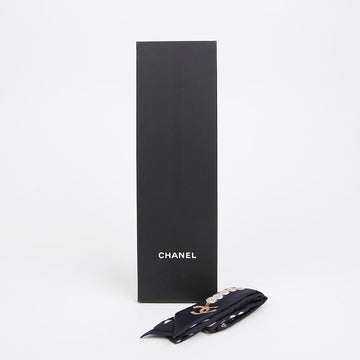 CHANEL パールプリントスカーフ AA1208 156275827