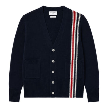THOM BROWNE Drei Streifen Detail Intarsien Mohair Strickjacke 1000000682 29558939
