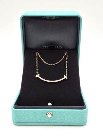 Tiffany & Co T Smile Necklace with Diamonds Medium 67513290 156936303