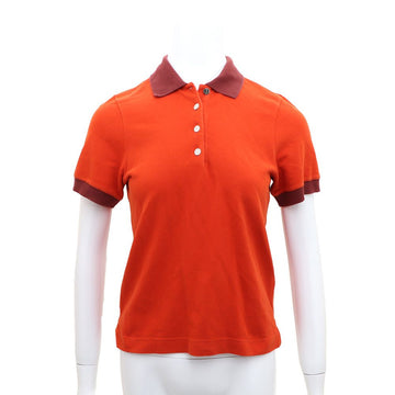 Hermes Cotton Collar Orange Short Sleeve T-Shirt 65024704 156939509