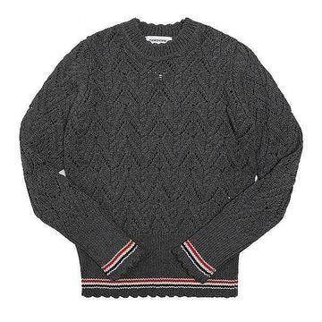 Thom Browne Pointelle Merino Wool Pullover Gray Women's Knit 40059280