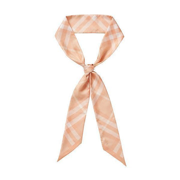 BURBERRY スカーフ チェックプリント シルク スキニー 71773047