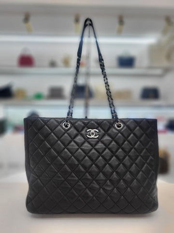 CHANEL タイムレス ココロゴ ラムスキン シルバー チェーン ショッパー ショルダーバッグ 23番台 A91046 156940473