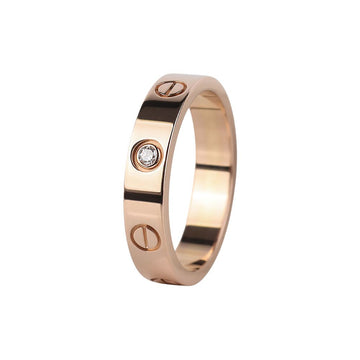CARTIER B40507 Rosegold 1P-Diamond Mini Love Ring 52 (Department Store Invoice) 37228-1 156940761