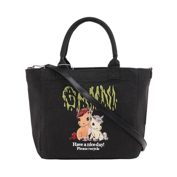Ganni Small Shopper Bag with Pony Print 156942073