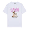 GANNI 女性用ベーシックコットンジャージTシャツ 156942110 [P]