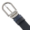 MONTBLANC 128756 ブラックブルー SS26 メンズ リバーシブル レザー ベルト 156942160 [P]
