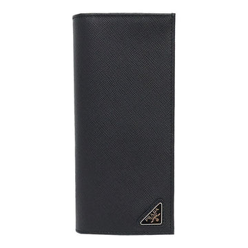 Prada Saffiano Triangle Logo Men's Long Wallet 144166425