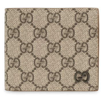 GUCCI 26SS GG スプリーム ツートン 二つ折り財布 ベージュブラウン 768243 FACQC 9773 153855899