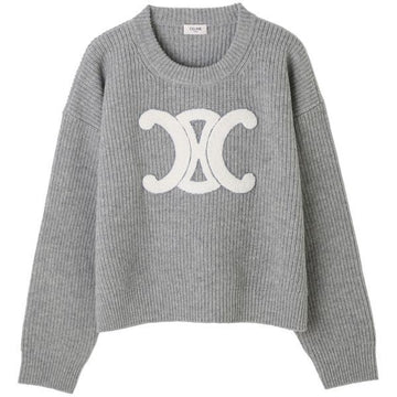 Celine Ribbed Wool Crew Neck Sweater (RY0GS423P 09GM) 149386373