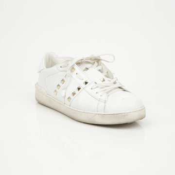 Valentino Rockstud Untitled Leather Men's Sneakers White 156724590