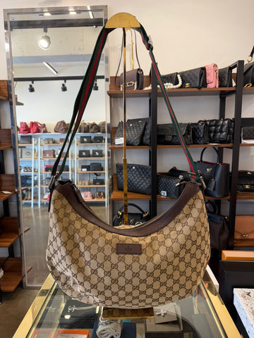 GUCCI Jacquard Halbmond Tasche (189752) 156954048