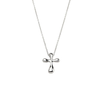 TIFFANY & CO Sterling Silber Elsa Peretti Kreuz Anhänger Halskette 37229 156954097