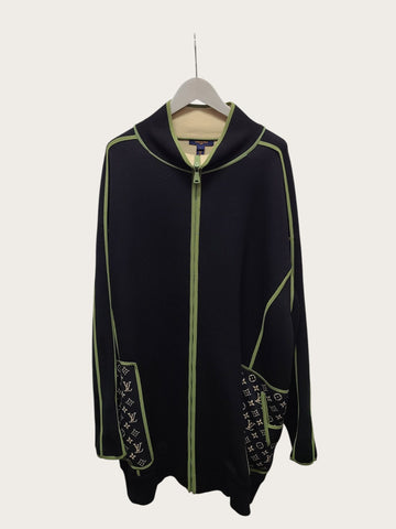 LOUIS VUITTON Grafisches Monogramm Trim Lang Zip-Jacke 156954296