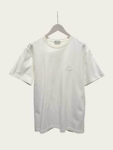 Dior White Cotton Jersey Embroidered T-Shirt 156955295