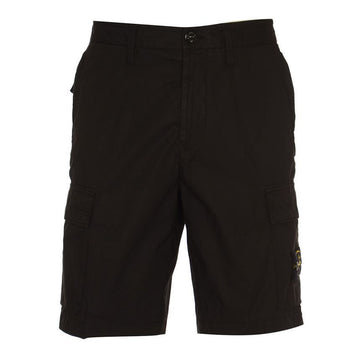 Stone Island Stone 24SS Badge Patch Cargo Shorts Black A0029 92380686