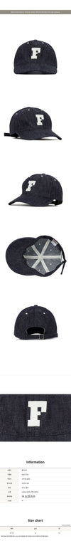 FULLCOUNT Indigo Blue 6-Panel Denim Baseball Cap 6843 7000 155337115 [P]