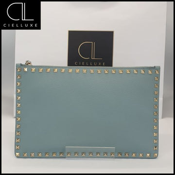 VALENTINO Rockstud Clutch Bag (Mint) 156956910