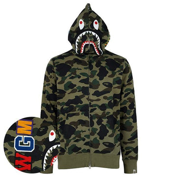 BAPE Hoodie-Jacke mit Reißverschluss 1ST SHARK Camo 26SS 156957026