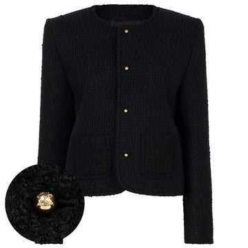 CELINE Wolljacke Natte Schwarz 2V18V764L 156959116