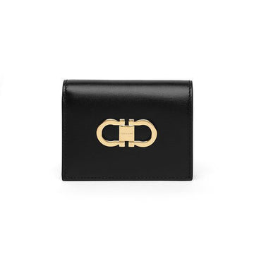 Salvatore Ferragamo Wallet Double Gancini Bi-Color Women's Compact Wallet 22 0627 0770769 76575719