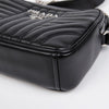 PRADA Diagramm Leder Ketten Crossbody Tasche Schwarz mit Silberbeschlag 156512517 [P]