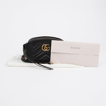 Gucci GG Marmont Matelassé Mini Crossbody Bag Black 156725170