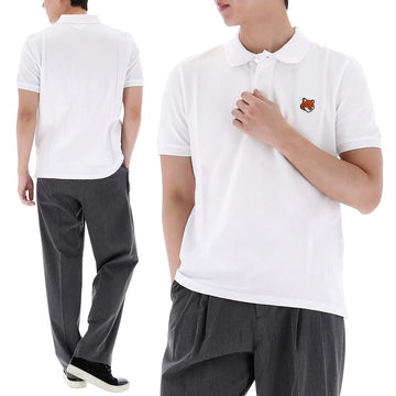Maison Kitsune Fox Head Patch Polo Short Sleeve T-Shirt 26SS PM00209KP0002 WHITE 156959291