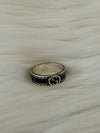 Gucci Interlocking G Wide Ring Black Silver 645573 156959637 [P]