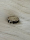Gucci Interlocking G Wide Ring Black Silver 645573 156959637 [P]