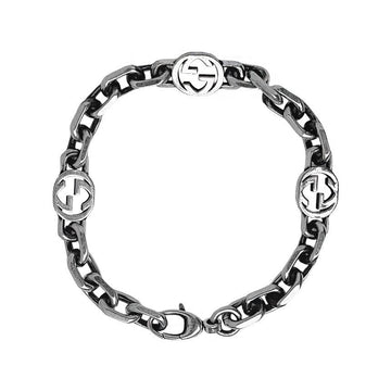 GUCCI Interlocking Armband Vintage Silber J8400 0811 127478522