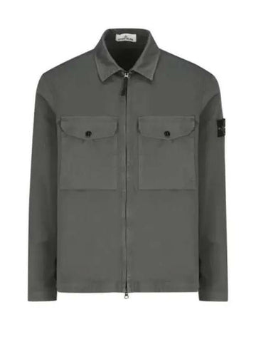 Stone Island Stretch Cotton Satin Overshirt Regular Fit 801510812 V0059 133074843