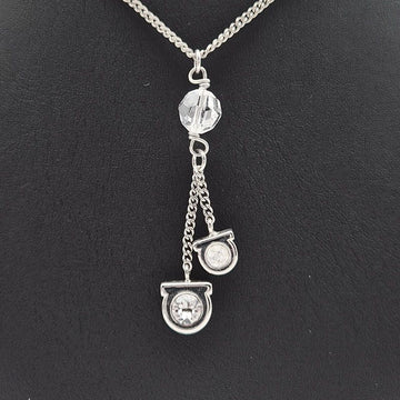 Salvatore Ferragamo Double Gancini Crystal Necklace L626004 156959937