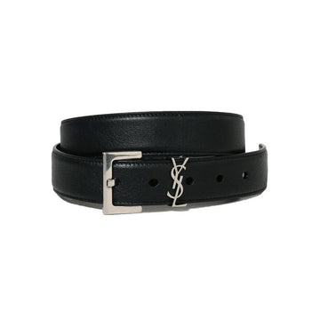 SAINT LAURENT Signature Logo Gürtel Schwarz 634440 BRM0E 1000 46529732