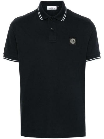 STONE ISLAND Pique T-Shirt aus Bio-Baumwolle mit Elastan 142785874