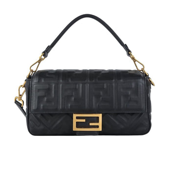 Fendi Gold-tone FF Napa Baguette Bag Medium 37284Y 156959946