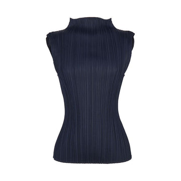 ISSEY MIYAKE Falten T-Shirt mit hohem Hals ohne Ärmel PP66 JK402 75 156960054