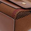 Burberry Exaggerate Check Leather Note Crossbody Bag Brown 156489200 [P]