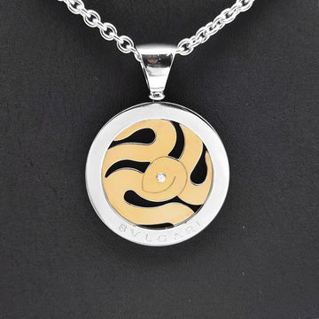 Bulgari Diamond Tondo Pendant + Catene Chain Necklace L877736 156960910