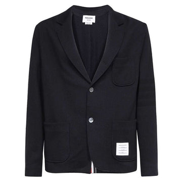 THOM BROWNE Gestreifter Seersucker-Blazer Navy MJT369A J0063 415 52861125