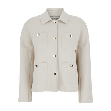 MAXMARA 4ポケットブレンドジャージジャケットアイボリー2619911051 153212570